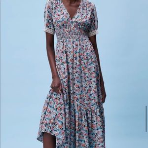 Zara printed midi dress